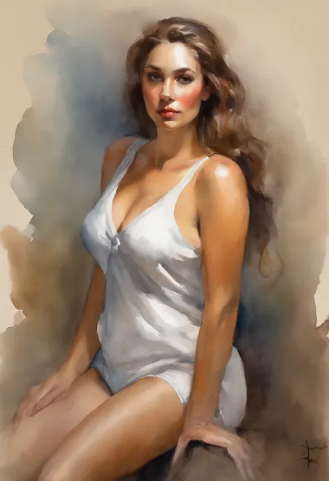 sketch, 20 year old girl figure study, standing, full body, fully nude, natural, pastel, harry bush, James Montgomery Flagg and Lois van Baarle and jim french and rossdraws, detailed realistic eyes, very beautiful, NAKED, best quality, masterpiece , ultra ...