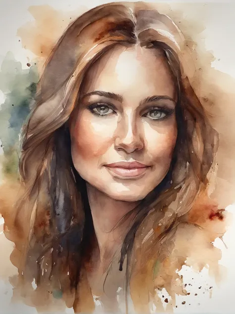 Watercolor Painting of a beautiful girl : : Trending on Artstation: : The simple composition creates a sense of order and harmony. The painting captures the spiritual qualities of the natural world. --uplight --ar 9:16