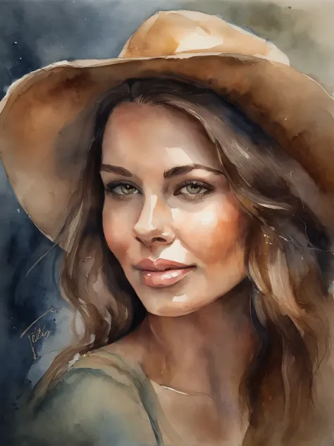 Watercolor Painting of a beautiful girl : : Trending on Artstation: : The simple composition creates a sense of order and harmony. The painting captures the spiritual qualities of the natural world. --uplight --ar 9:16