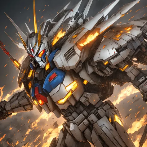 mecha gundam armor suit "Dragon", evil, fierce, anime, in action, style expressive ,art style Tim Burton --auto --s2