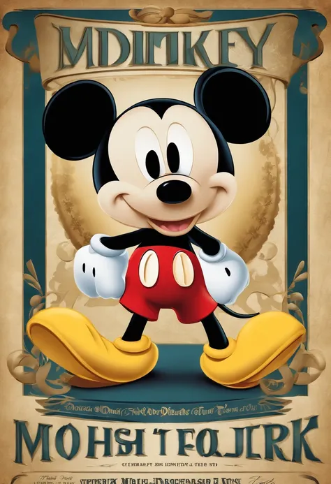 "Create a High Resolution Disney Movie Poster with Mickey Mouse."