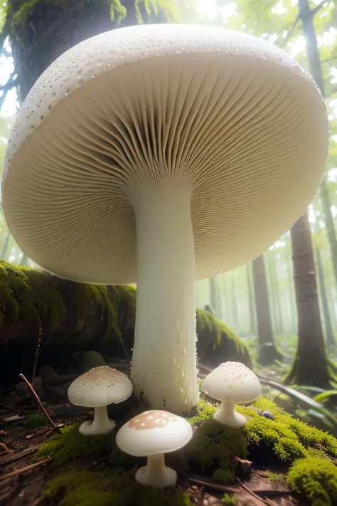 white mushroom, white, mushroom