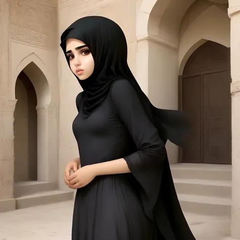 Arab Muslim girl is not beautiful she has 17 years wearing black