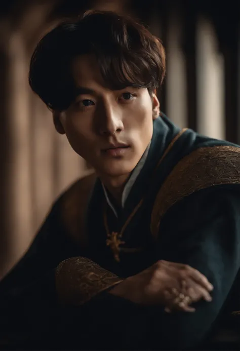 Realistic portrait of Jeon Jungkook in medieval times