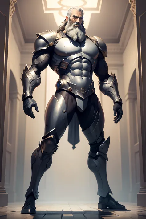 (full body) cancer zodiac sign: half crab, half man,  humanoid, A bust of an intelligent and imposing man, full body military armor, Since the age of 40, Thin, Beard and gray hair, The expression is serious, experienced. High definition. Inspiration for th...