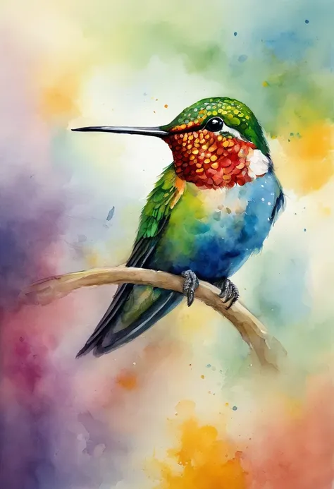 oil painting, a Mexican hummingbird on a white background, close-up, centered image, ultra detailed illustration, (tetradic colors), whimsical, enchanting, fairy tale, (ink lines: 1.1), strong contours, fine art from MSchiffer, bold strokes, no frame, high...