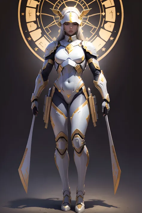 (full body) zodiac sign: virgo, humanoid, full body millitary body armor, (full body)