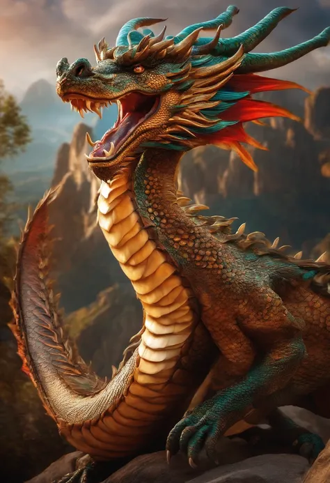 A mixture of a western and eastern dragon.