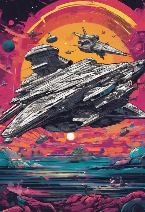 star war，karo，galactic，aircraft carriers，large scene