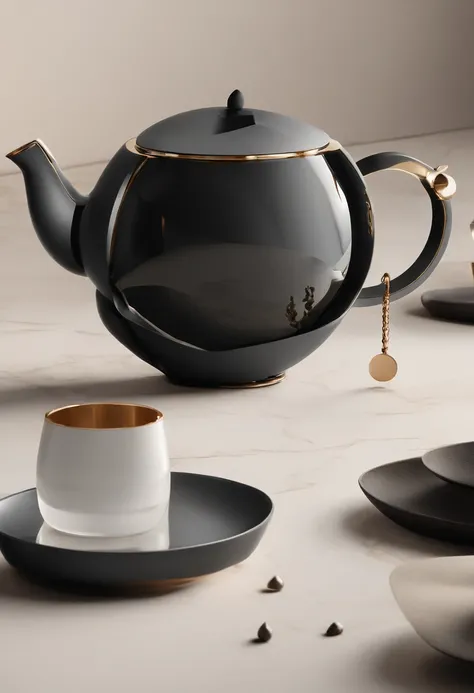 The art and innovative design of the teapot，modern minimal design