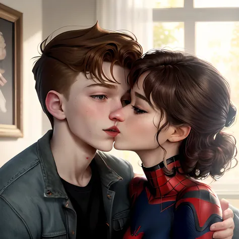 Zendaya kissing Tom holland