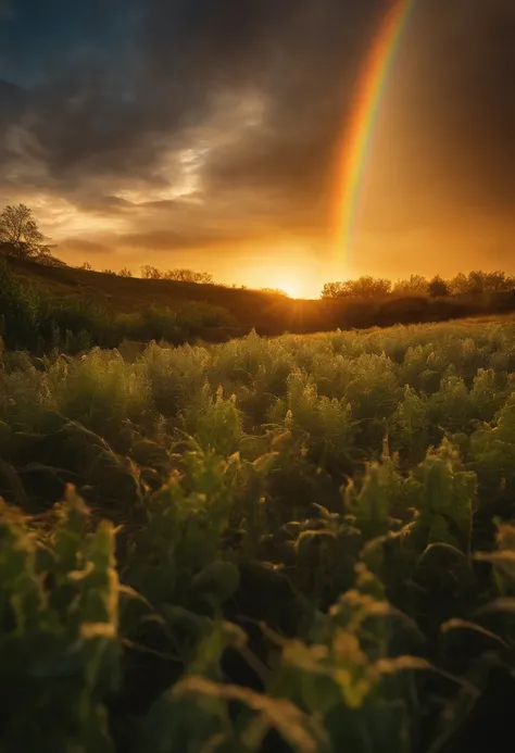 Anthills on the clouds, Anthills are attacked by ants, Rainbow on background, fanciful, high qulity, Beautiful, Epic details, jpeg artifacts, lens flare, Surrealism, film grain, scanlines, chiaroscuro, motion blur, jpeg artifacts, god rays, film grain, mot...