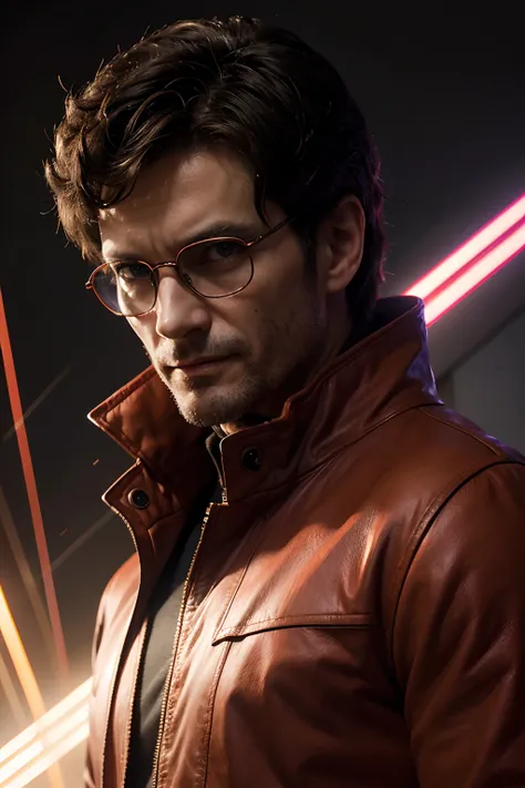 gendo ikarin, 50 year,  red cyberpunk glasses, evil smile, red trench coat,  [objeto Objeto], (detailed face features:1.3),
(Foto RAW, 16k, Obra maestra, La mejor calidad: 1.2), (Ultra realismo, Realismo hiperdetallado e intrincado: 1.3), (Amplia profundid...