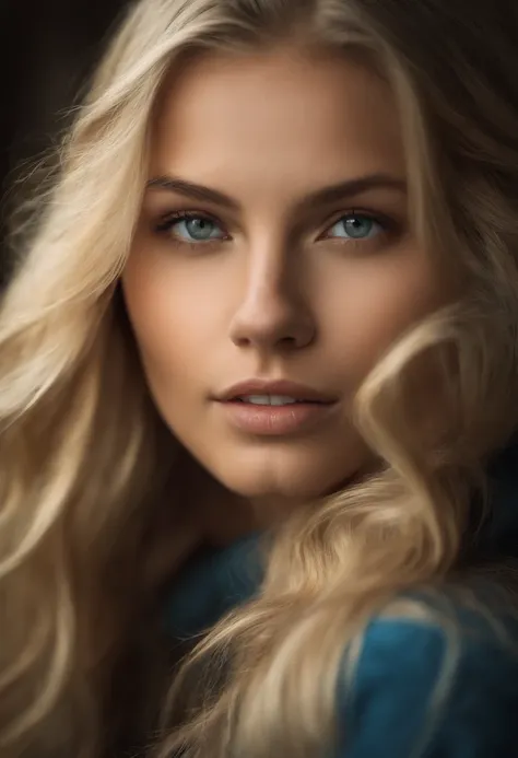 a blonde swedish girl with beautiful face