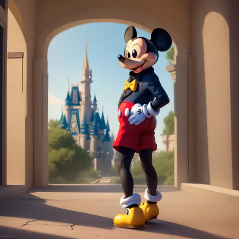 Mickey Mouse leaving his good side behind