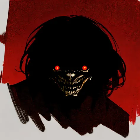 manticore, Solo!!, full bodyesbian!!!!, anime sketch, Disturbing, Portrait of a monster, Creepy, scary pose, Horror depiction, No eyes!!!!, Eyes obscured by darkness!!!!, non-humanoid!!!!