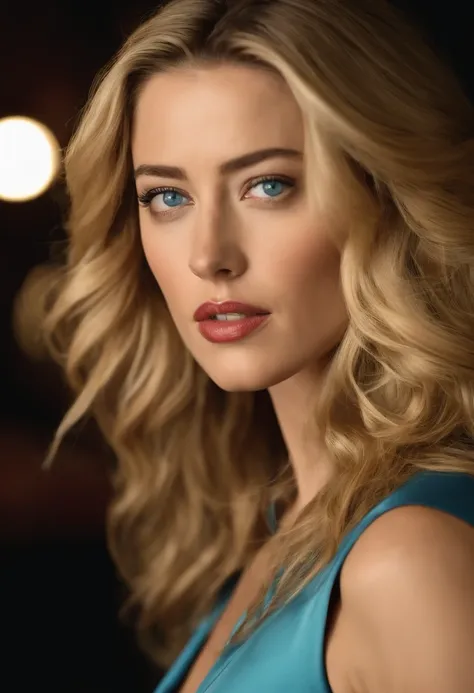 attractive American female blonde hair blue eyes athletic physique amber heard facial symmetry