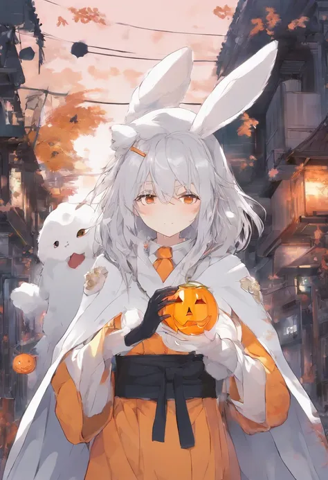 anime character with white hair and yellow eyes holding a rabbit, anime style 4 k, 4k anime wallpaper, 4 k manga wallpaper, anime art wallpaper 4 k, anime art wallpaper 4k, anime art wallpaper 8 k, from arknights, best anime 4k konachan wallpaper, anime wa...