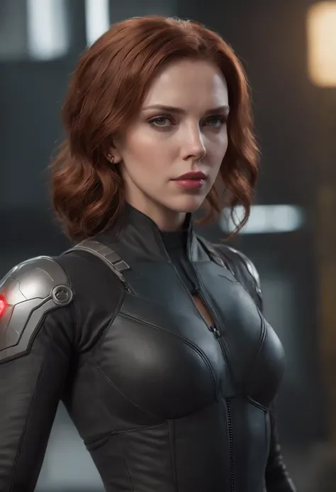 Scarlett Johansson plays Black Widow in the Marvel Universe, in an urban setting, Super detailed, White Black Widow costume，Ultra-detailed Black Widow white costume, High-quality facial research, full bodyesbian, Competitive high quality, (Perfect body: 1....