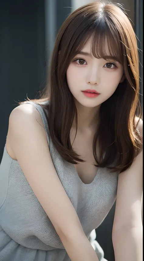 finely detail, hight resolution, hightquality、Perfect dynamic composition, Beautiful detailed eyes, Medium Hair, small tits、Natural Color Lip,Kamimei、Shibuya、20 years girl、1 persons、Transparent skin、Glowing hair、masutepiece, Best Quality, Illustration, Ult...