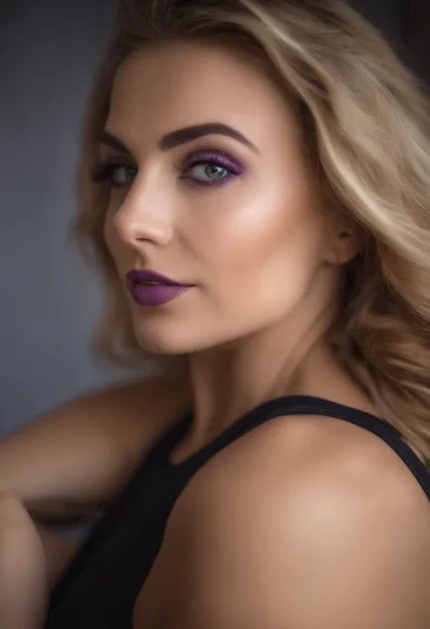 woman with matching tank top and panties, fille sexy aux yeux bleus, Portrait de Corinna Kopf, cheveux blonds et grands yeux, selfie of a young woman, Les yeux dans la chambre, Violet Myers, ohne Maquillage, maquillage naturel, Look directly into the camer...