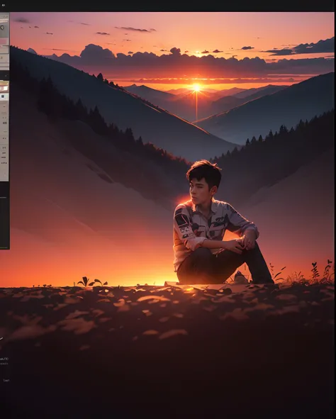 Change background hills and sunset