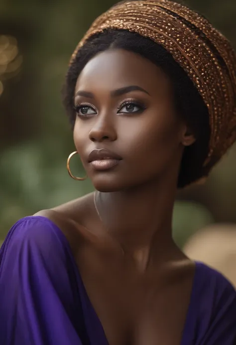 African Woman Completely , fille sexy aux yeux bleus, ultra realist, Meticulously detailed, Portrait Sophie Mudd, cheveux noirs et grands yeux, selfie of a young woman, Yeux de chambre, Violet Myers, sans maquillage, maquillage naturel, looking straight at...