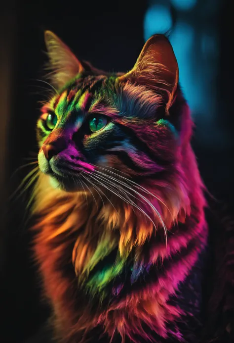 neon cat