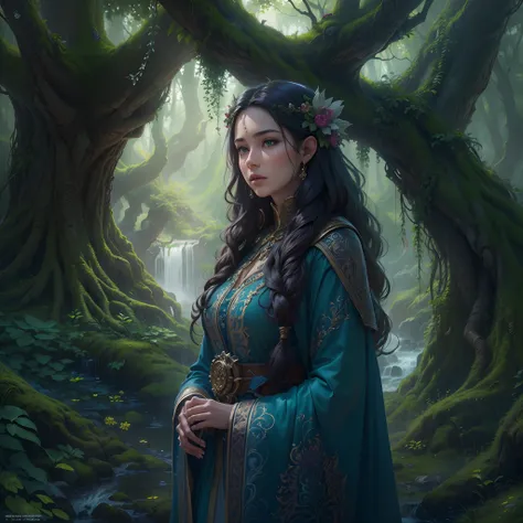 high details, best quality, 8k, [ultra detailed], masterpiece, best quality, (extremely detailed), dynamic angle, ultra wide shot, photorealistic, fantasy art, dnd art, rpg art, realistic art, an ultra wide picture of druid grove in a fantasy forest and it...