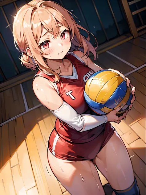 (((masterpiece))), (((best quality))), (((ultra detailed))), (((high-resolution))), ((super fine illustration)), ((Ultimate cutie)), detailed beautiful face, shiny hair, (gyaru), ((plump)), (((2girls))), (((2female volleyball players))), ((yuri)), ((sad)),...