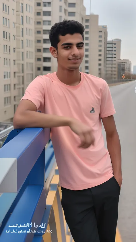 arafed man standing on a bridge in a city with tall buildings, around 1 9 years old, mohamed chahin, riyahd cassiem, photo taken with canon 5d, taken in the early 2020s, shot with sony alpha, male teenager, taken with canon 8 0 d, taken with sony alpha 9