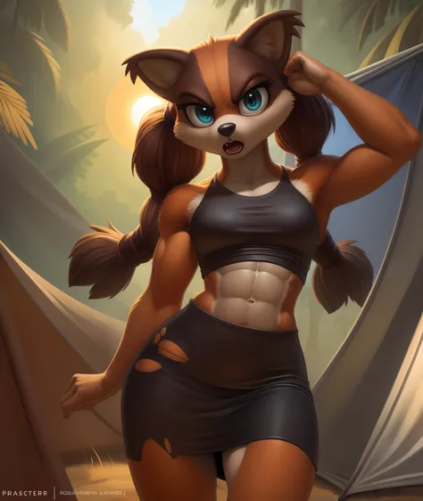 [sticks the badger], [Uploaded to e621.net; (Pixelsketcher), (wamudraws)], ((masterpiece)), ((HD)), ((High Wuality)), ((solo portrait)), ((front view)), ((furry; anthro)), ((detailed fur)), ((detailed shading)), ((beautiful render art)), {anthro; (brown an...