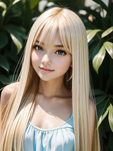 portlate、bright expression、The cutest face in the world、Young shiny shiny white shiny skin、The best good looks in the world、ultimate beauty girl、The most beautiful and bright blonde hair in the world、shinny hair、Super long silky straight hair、Beautiful ban...