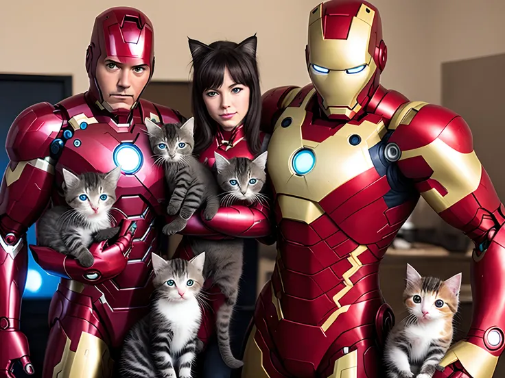 ironman and some cute kittens