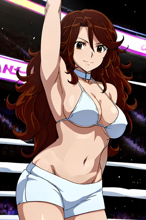 hug, Elegant lady, (upper body view), anime style: 1.8, anime drawing, ultra detailed face, ultra detailed body, 4k, Sumergai Lee Noriega, (standing), best quality, anime style, hires, highest definition, digital blending, bold drawing lines, ((wwe diva), ...