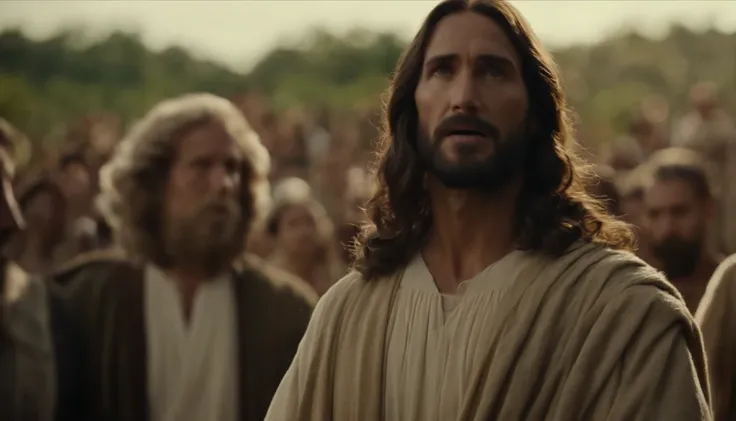 Jesus is speaking to the crowd and a woman stands up and talks to Jesus