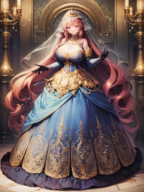 ((anime artstyle)),(Masterpiece),(Best Quality), (Super Detail),((Very Delicate and Beautiful)),cinematic lighting,1 girl,((full body portrait)),((standing in garden)),((solo)),(((1 fairytale princess in gorgeous embroidery and jeweled extremely gorgeous r...