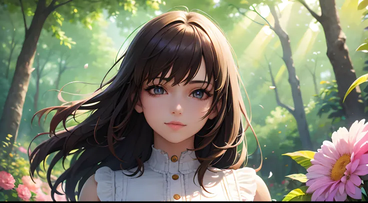 (best quality,highres,masterpiece:1.2), HDR, ultra-detailed, realistic:1.37, beautiful detailed eyes, beautiful detailed lips, extremely detailed eyes and face, long eyelashes, 1 girl, girl with a captivating smile, girl wearing a colorful dress, girl stan...