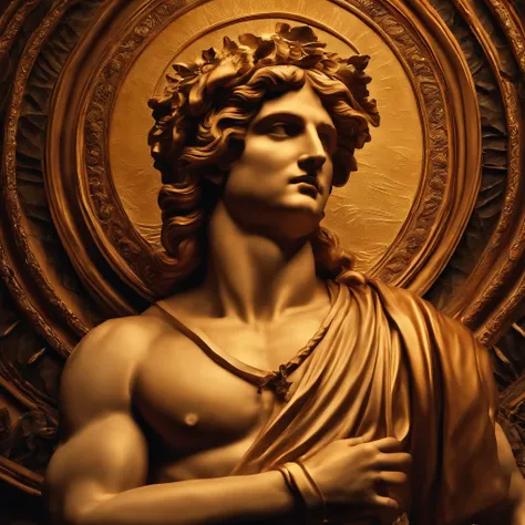 An image of the Roman god Jupiter, God of Jupiter posing, The Roman god Jupiter, cetro, aquila, lightning.