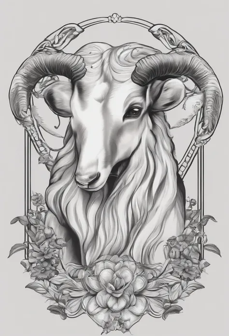 Create a dark version, Dark and ultra realistic DP Aries zodiac sign