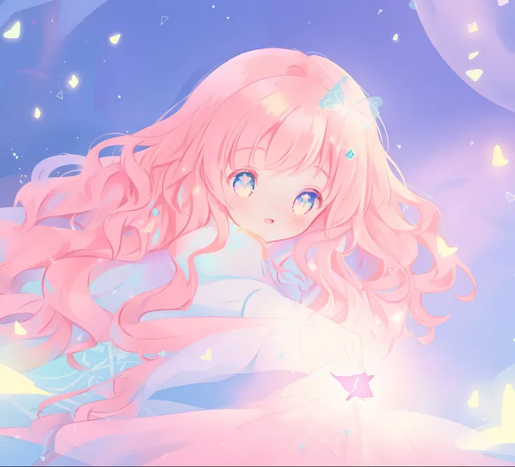 beautiful anime girl in white princess ballgown, vibrant pastel colors, (colorful), magical lights, red and gold long wavy curly hair, sparkling lines of light, inspired by Glen Keane, inspired by Lois van Baarle, disney art style, by Lois van Baarle, glow...