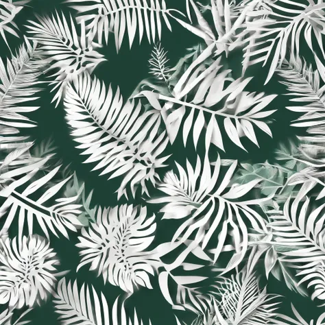 botanical tropical leaves, collection, isolated elements, set pack