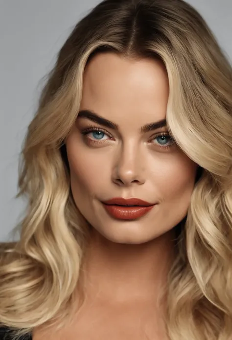 (melhor qualidade, Altas, ultra-detalhado),  margot robbie, Realistic, retrato, Blonde woman with sexy appearance, seios grandes, Estendendo as pernas, cameltoe, NSFW, beautiful face, cabelo curto