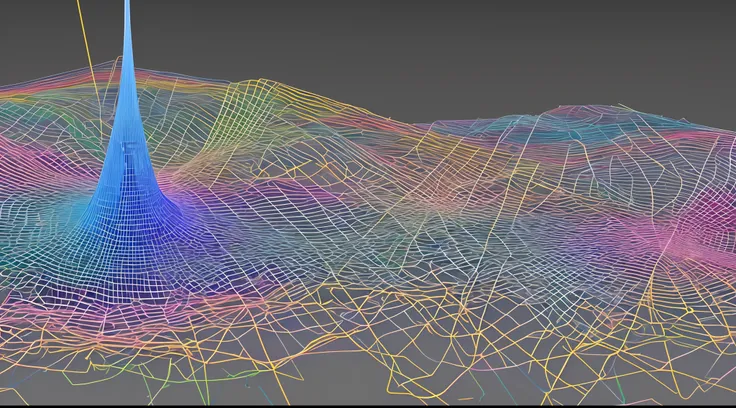 Engaging 3D visualization featuring stunning graphs、glinting