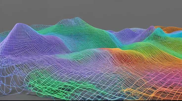 Engaging 3D visualization featuring stunning graphs、glinting