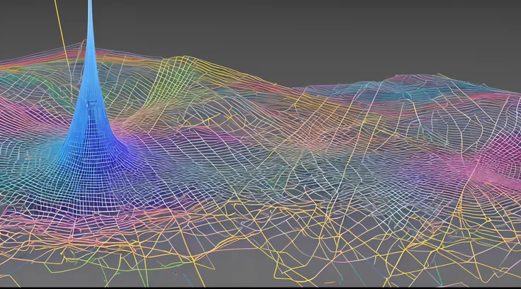 Engaging 3D visualization featuring stunning graphs、glinting