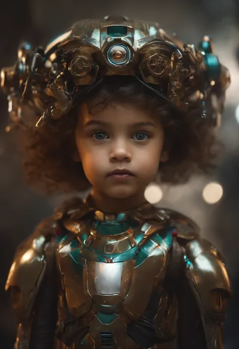 Deme 5 instructions on how to turn the little girl photo into a cyborg avatar