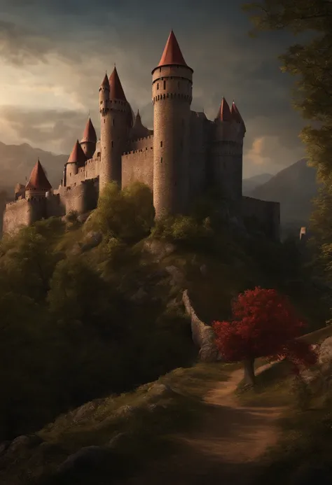 (best quality,highres:1.2),ultra-detailed,(realistic:1.37)
medieval castle,dark hue,red hue,portraits,landscape,physically-based rendering,vivid colors,sharp focus,HDR,ultra-fine painting,concept artists,studio lighting.