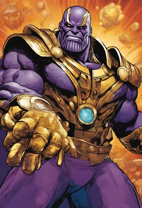 Thanos with infinity gauntlet