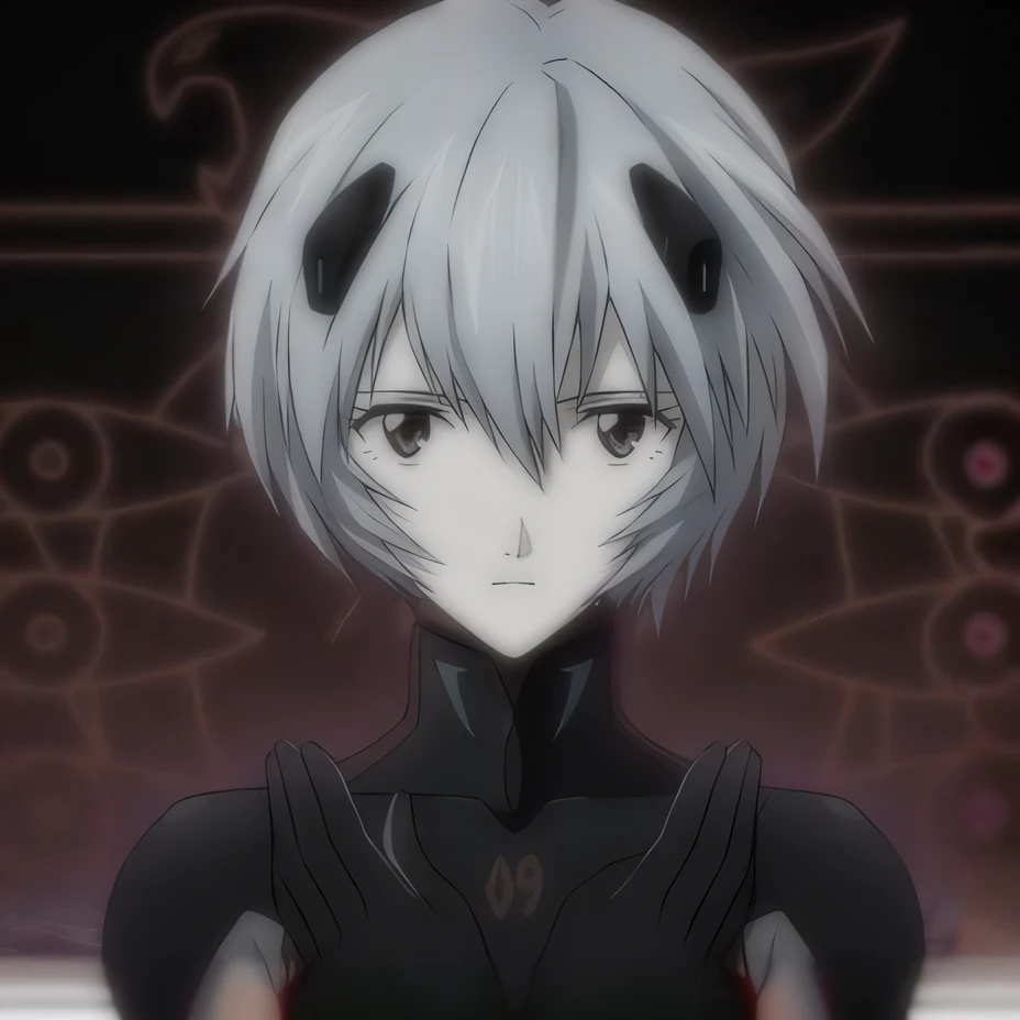 Anime, Girl with white hair and dark eyes stands in front of dark background, kaworu nagisa, rogue anime girl ayanami rei, Ayanami, nagito komaeda, Evangelion New Theatrical Version Third Impact, screenshot from a 2012s anime, Anime Character, still from a...